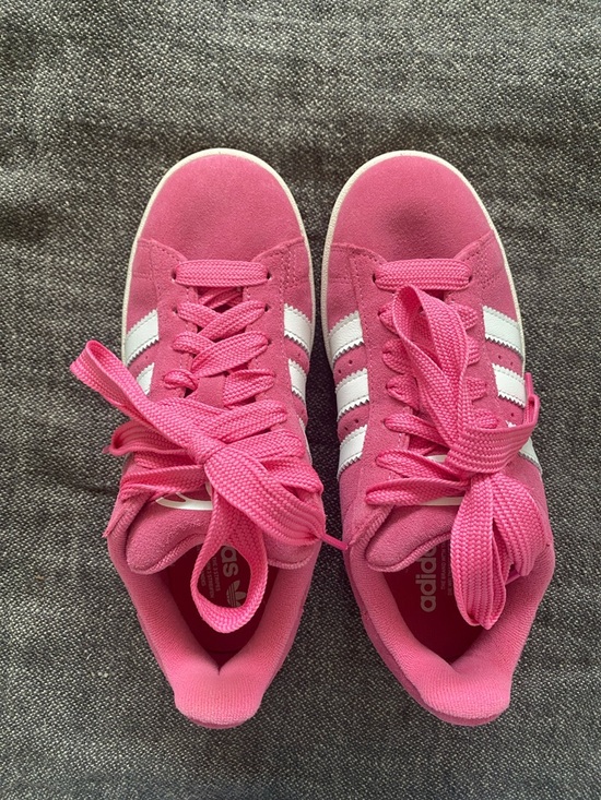adidas Shoes - Adidas Campus pink Suede-Inspired Women's Sneakers with White Stripes. Size 7.5.